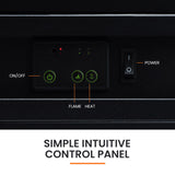 NNEMB 65cm Built In Recessed Electric Fireplace Heater with Flame Effect Options