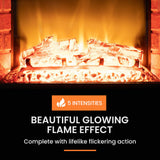 NNEMB 65cm Built In Recessed Electric Fireplace Heater with Flame Effect Options