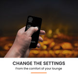 NNEMB 65cm Built In Recessed Electric Fireplace Heater with Flame Effect Options