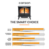 NNEMB Free Standing Electric Log Stove Fireplace Heater with Flame Effect