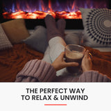 NNEMB 105cm Wall Mounted Electric Fireplace Heater with Flame Effect Options