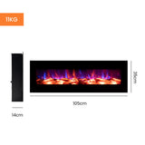 NNEMB 105cm Wall Mounted Electric Fireplace Heater with Flame Effect Options