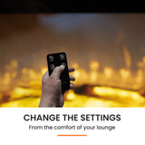 NNEMB 80cm Wall Mounted Electric Fireplace Heater with Flame Effect Options