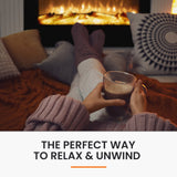 NNEMB 80cm Wall Mounted Electric Fireplace Heater with Flame Effect Options