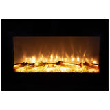 NNEMB 80cm Wall Mounted Electric Fireplace Heater with Flame Effect Options