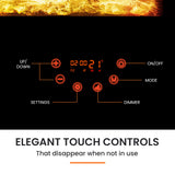 NNEMB 80cm Wall Mounted Electric Fireplace Heater with Flame Effect Options