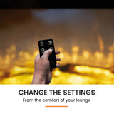 NNEMB 100cm Electric Log Stove Fireplace Heater Wall Mounted with Flame Effect