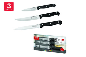 NNEKG CS Kochsysteme Star Tri Star 3 Piece Kitchen Knife Set