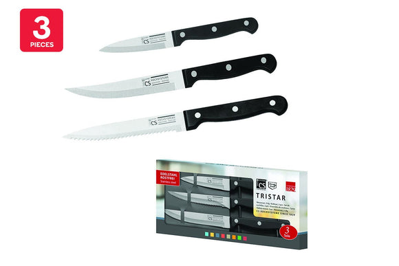 NNEKG CS Kochsysteme Star Tri Star 3 Piece Kitchen Knife Set