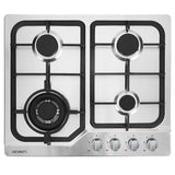 NNEDSZ Gas Cooktop 60cm Gas Stove Cooker 4 Burner Cook Top Konbs NG LPG Steel