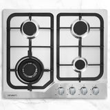 NNEDSZ Gas Cooktop 60cm Gas Stove Cooker 4 Burner Cook Top Konbs NG LPG Steel