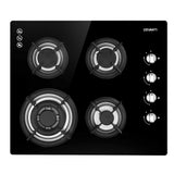 NNEDSZ Gas Cooktop 60cm 4 Burner Glass Cook Top Cooker Stove Hob NG LPG Black