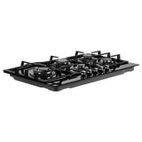 NNEDSZ Gas Cooktop 90cm 5 Burner Stove Hob Cooker Kitchen NG LPG Black Glass
