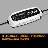 NNEMB CT5 TIME TO GO Smart Battery Charger Maintainer Car 4WD Motorcycle 12V 5A
