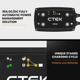 NNEMB Dual Input D250SE Charger + 2000W/4000W 12v/240v Pure Sine Wave Power Inverter Bundle