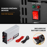 NNEMB Dual Input D250SE Charger + 2000W/4000W 12v/240v Pure Sine Wave Power Inverter Bundle