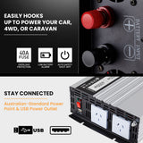 NNEMB D250SE DC/DC 20A Dual Battery Charger System + Pure Sine Wave 2500W/5000W Power Inverter Bundle
