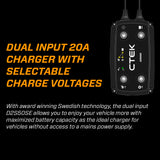 NNEMB D250SE Dual Input DC-DC 20A Smart Battery Charger with Power Bank
