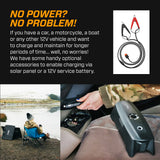 NNEMB CS FREE Portable Battery Charger and Maintainer-with Adaptive Boost-for Lead-acid and Lithium