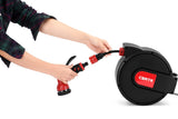 NNEKG 10m Retractable Garden Hose Reel with Spray Gun