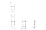NNEKG 2.8m Multipurpose Foldable Ladder with Platform
