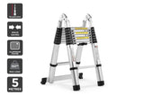 NNEKG 5m Telescopic Foldable Ladder
