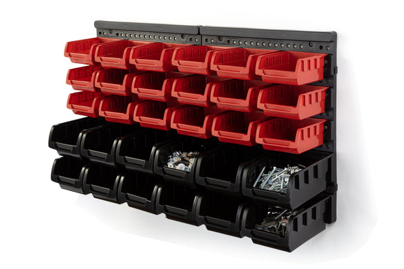 NNEKGE 30 Bin Wall Mounted Rack Storage