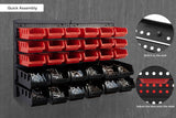 NNEKGE 30 Bin Wall Mounted Rack Storage
