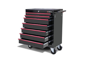 NNEKG Tool Box Storage Cabinet Trolley 7 Drawer Chest (Black)