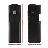 NNEDSZ Water Dispenser Cooler Hot Cold Taps Purifier Stand 20L Cabinet Black