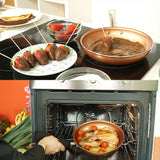 NNEDPE 2 Set Copperwell Copper Frypan 24cm and 28cm