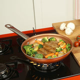 NNEDPE 2 Set Copperwell Copper Frypan 24cm and 28cm