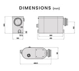 NNEMB 3 Inlet Concealed Macerator Pump for Wall Hung Toilet