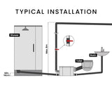 NNEMB 3 Inlet Concealed Macerator Pump for Wall Hung Toilet