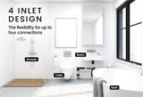 NNEMB 4 Inlet Concealed Macerator Pump for Wall Hung Toilet