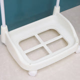 NNEDPE Bathroom Laundry Clothes Baskets Bin Removable Shelf White