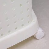NNEDPE Bathroom Laundry Clothes Baskets Bin Removable 3-Tier Shelf White