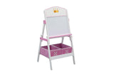 NNEKG Delta Children Princess Crown Wooden Activity Easel with Storage (White Pink)