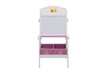 NNEKG Delta Children Princess Crown Wooden Activity Easel with Storage (White Pink)