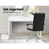 NNEDSZ  Metal Desk with 2 Drawers - White