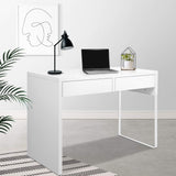 NNEDSZ  Metal Desk with 2 Drawers - White