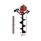 NNEDSZ 92CC Petrol Post Hole Digger Drill Borer Fence Extension Auger Bits