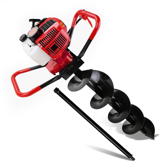 NNEDSZ 80CC Petrol Post Hole Digger Drill Borer Fence Extension Auger Bits