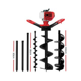 NNEDSZ 80CC Petrol Post Hole Digger Drill Borer Fence Extension Auger Bits