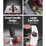 NNEDSZ 80CC Petrol Post Hole Digger Drill Borer Fence Extension Auger Bits