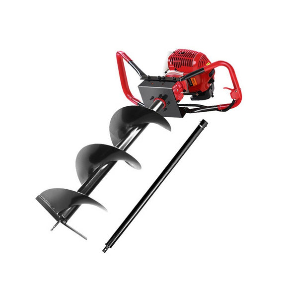 NNEDSZ 66CC Post Hole Digger Petrol Earth Auger Bits Drill Borer Fence