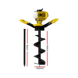 NNEDSZ 80CC Petrol Post Hole Digger Drill Extension Auger Bits Borer Fence