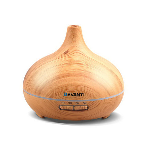 NNEDSZ 300ml 4 in 1 Aroma Diffuser - Light Wood