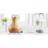 NNEDSZ 400ml 4 in 1 Aroma Diffuser remote control - Light Wood