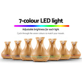 NNEDSZ 400ml 4 in 1 Aroma Diffuser remote control - Light Wood